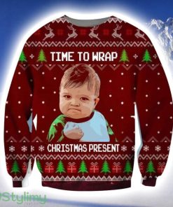 Time To Wrap Chistmas Present Ugly Christmas Sweater Product Photo 1
