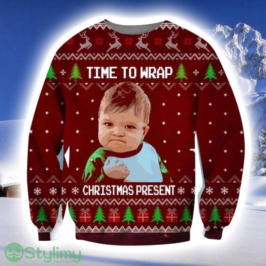 Time To Wrap Chistmas Present Ugly Christmas Sweater 2 Time To Wrap Chistmas Present Ugly Christmas Sweater Product Photo 1