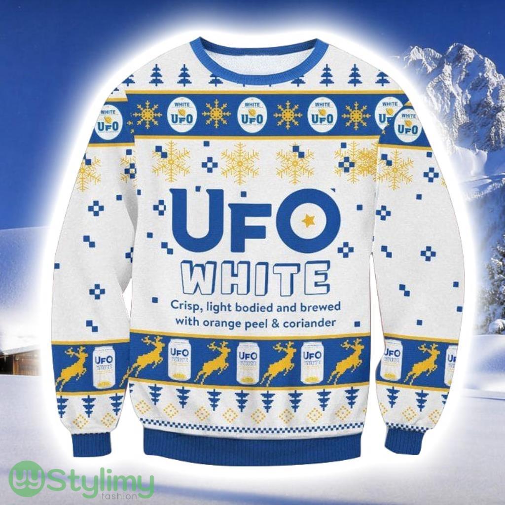 UFO White Beer Ugly Christmas Sweater 2 UFO White Beer Ugly Christmas Sweater Product Photo 1