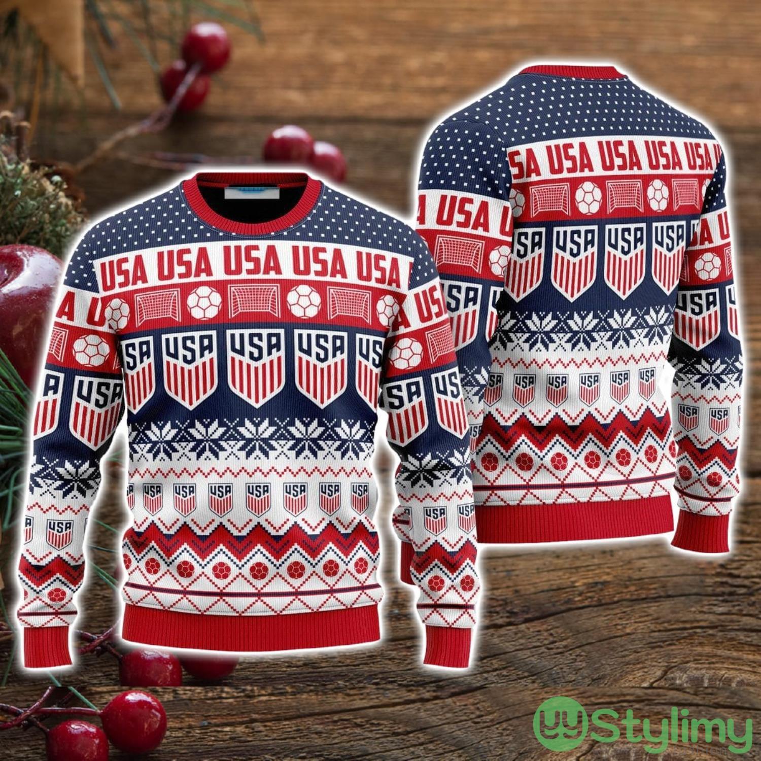 USA We Will Be A Champion Ugly Christmas Sweater Christmas Holiday Gift For Men And Women 3 USA We Will Be A Champion Ugly Christmas Sweater Christmas Holiday Gift For Men And Women Product Photo 1