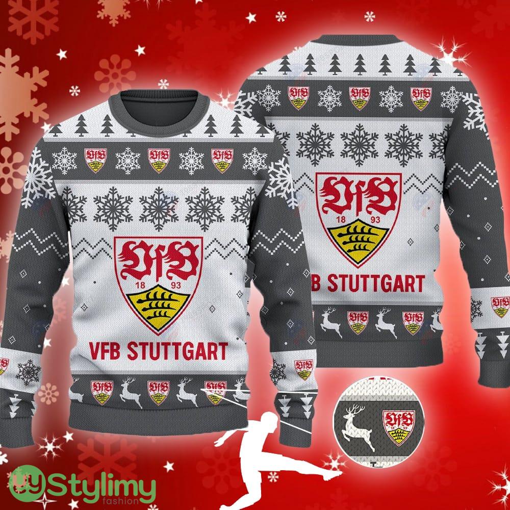 Vfb Stuttgart Big Logo Ugly Christmas Tree Grey Sweater Gift For Fans 3 Vfb Stuttgart Big Logo Ugly Christmas Tree Grey Sweater Gift For Fans - Vfb Stuttgart Big Logo Ugly Snowflakes Reindeer Grey Sweater Gift For Fans
