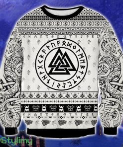 Viking Black and White 3D Ugly Christmas Sweater Christmas Gift Product Photo 1