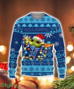 Villanova Wildcats Baby Yoda Star Wars Sports Football American Ugly Christmas Sweater Product Photo 1