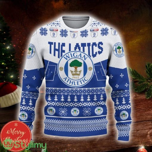 Wigan Athletic Custom Name 3D Sweater Funny Gift For Men And Women Fans Christmas - Wigan Athletic 3D Sweater Christmas Personalized_2