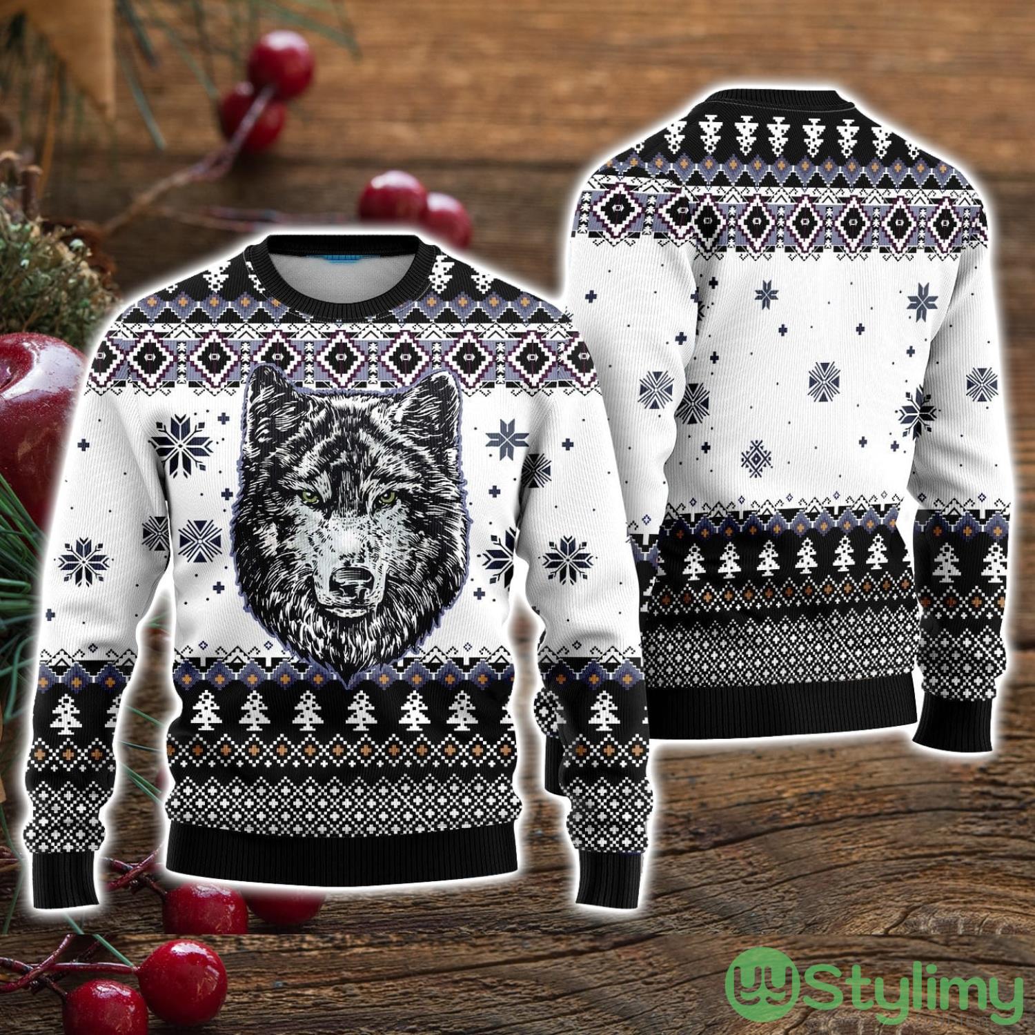 Wolf Ugly Christmas Sweater Christmas Holiday Gift For Men And Women 3 Wolf Ugly Christmas Sweater Christmas Holiday Gift For Men And Women Product Photo 1