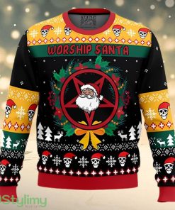 Woship Santa Ugly Christmas Sweater Product Photo 1