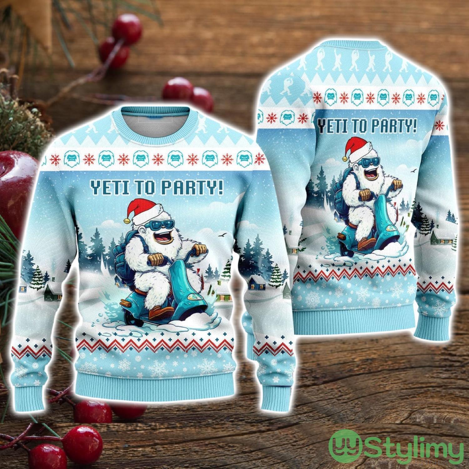 Yeti To Party Funny Bigfoot With Snow Ugly Christmas Sweater Christmas Holiday Gift For Men And Women 3 Yeti To Party Funny Bigfoot With Snow Ugly Christmas Sweater Christmas Holiday Gift For Men And Women Product Photo 1