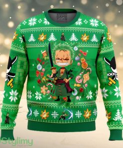 Zoro One Piece Ugly Christmas Sweater Product Photo 1