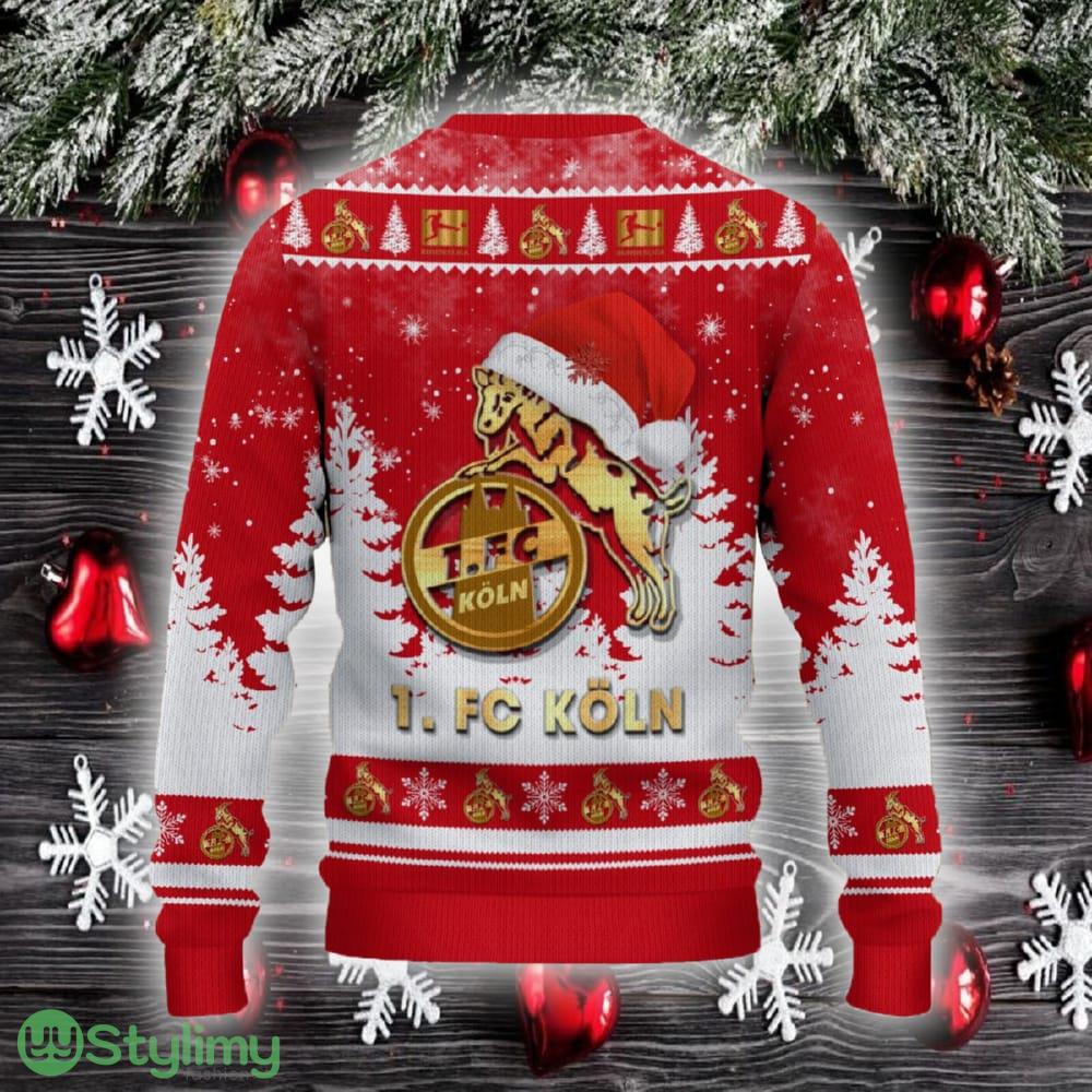1 FC Koln Ugly Christmas Sweater Santa Hat Logo Trending Christmas Gift For Fans 2 1 FC Koln Ugly Christmas Sweater Santa Hat Logo Trending Christmas Gift For Fans - 1 FC Koln Ugly Christmas Sweater_3