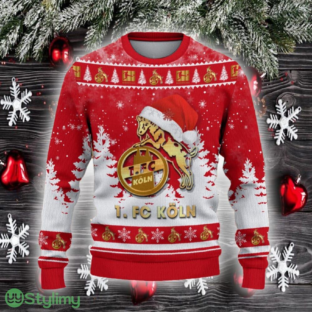 1 FC Koln Ugly Christmas Sweater Santa Hat Logo Trending Christmas Gift For Fans 4 1 FC Koln Ugly Christmas Sweater Santa Hat Logo Trending Christmas Gift For Fans - 1 FC Koln Ugly Christmas Sweater_2