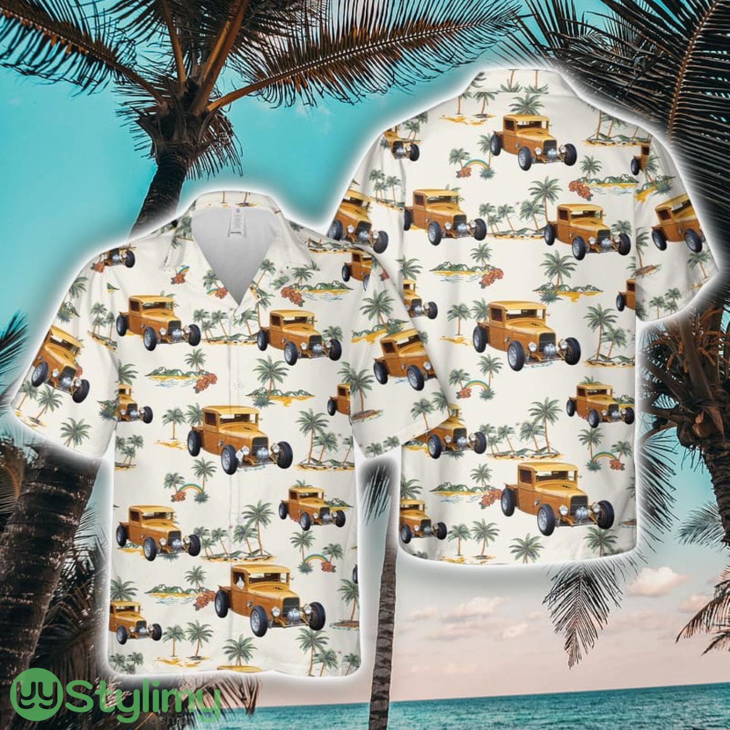 1937 Ford Model B Pick-Up Hot Rod Aloha Short Sleeve 3D Printed Hawaiian Shirt For Men And Women 2 1937 Ford Model B Pick-Up Hot Rod Aloha Short Sleeve 3D Printed Hawaiian Shirt For Men And Women Product Photo 1