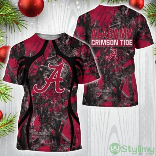 Alabama Crimson Tide 3D T-Shirt Camo Hunting Perfect Gift For Fans