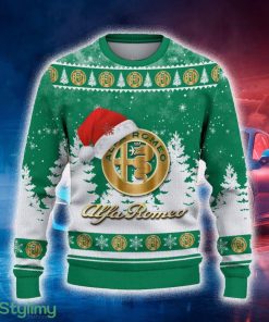 Alfa Romeo Ugly Christmas Sweater Tree Santa Hat Car For Fans Gift Familys Holidays - Alfa Romeo Ugly Christmas Sweater_2