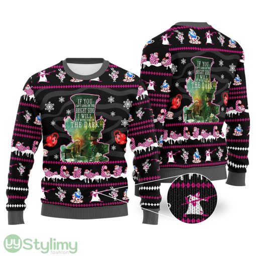 Alice in Wonderland Ugly Christmas Sweater Mad Hatter Cheshire Cat Tea Party Ugly Sweater