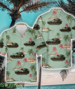 Alvis Scorpion of the British Army with the typical OTAN camouflage, 1975 3D Hawaiian Shirt Summer Time Holiday Gift For Men And Women Product Photo 1