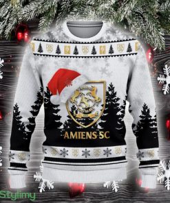 Amiens SC Ugly Christmas Sweater Santa Hat Logo Trending Christmas Gift For Fans - Amiens SC Ugly Christmas Sweater_2