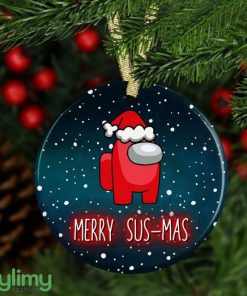 Among Us Merry Susmas Christmas Vaccinated Ornament Product Photo 1