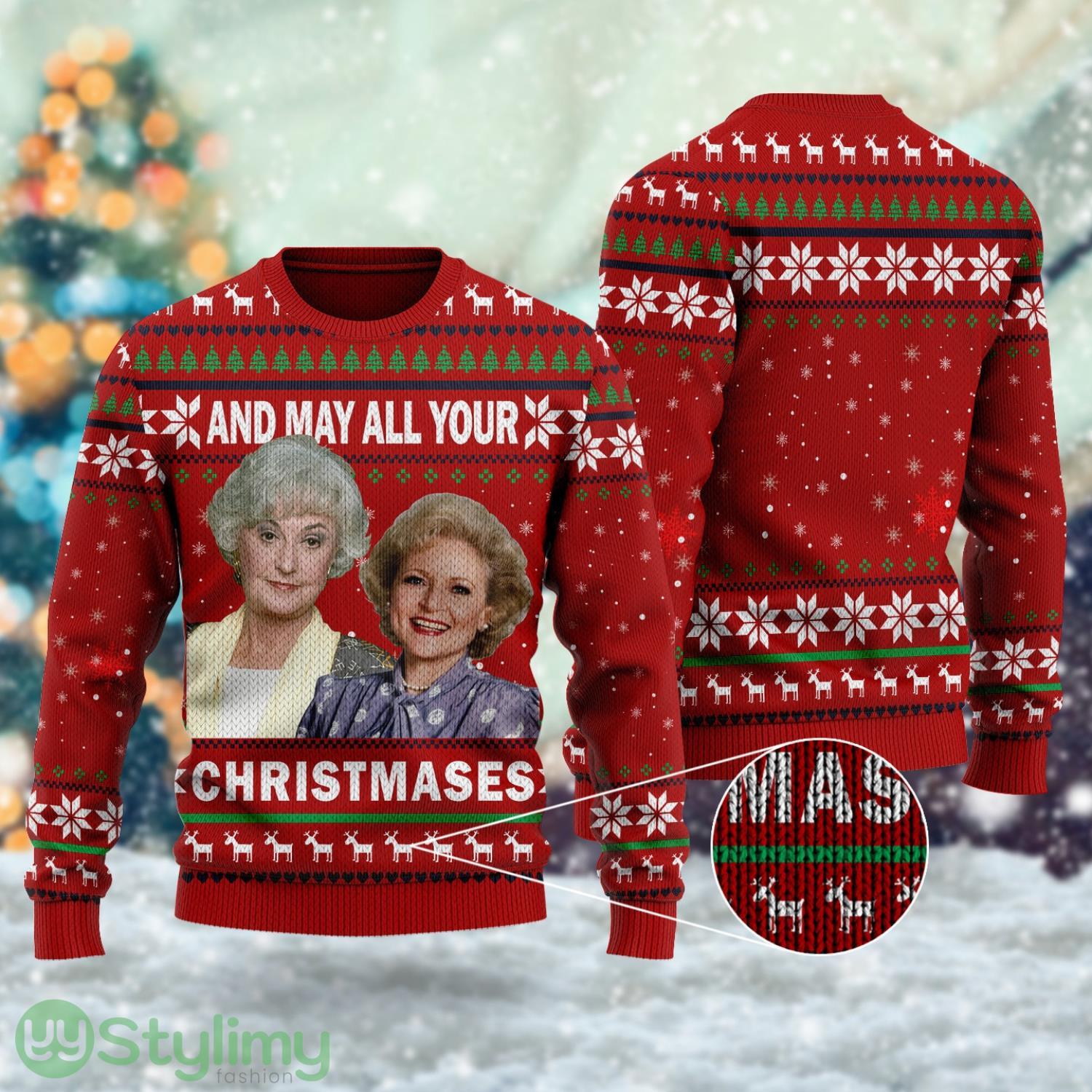 And May All Your Christmases 3D All Over Printed Ugly Christmas Sweater Christmas Gift For Men Women 2 And May All Your Christmases 3D All Over Printed Ugly Christmas Sweater Christmas Gift For Men Women Product Photo 1