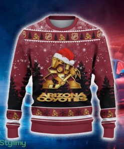 Arizona Coyotes Ugly Christmas Sweater Tree Santa Hat Car For Fans Gift Familys Holidays - Arizona Coyotes Ugly Christmas Sweater_2