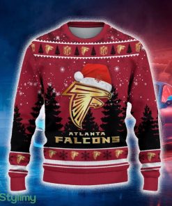 Atlanta Falcons Ugly Christmas Sweater Tree Santa Hat Car For Fans Gift Familys Holidays - Atlanta Falcons Ugly Christmas Sweater_2