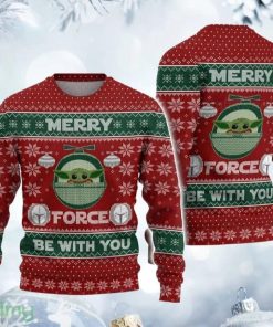 Baby Yoda Cute Baby Yoda Crewneck Ugly Christmas Pattern Christmas Gift for Family - Baby Yoda Cute Baby Yoda Crewneck Ugly Christmas Pattern Christmas Gift for Family