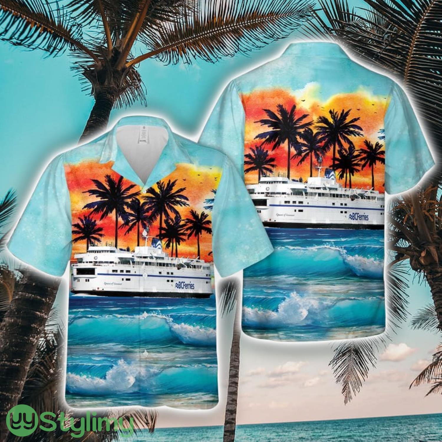 BC Ferries Queen of Vancouver Aloha Short Sleeve 3D Printed Hawaiian Shirt For Men And Women 2 BC Ferries Queen of Vancouver Aloha Short Sleeve 3D Printed Hawaiian Shirt For Men And Women Product Photo 1
