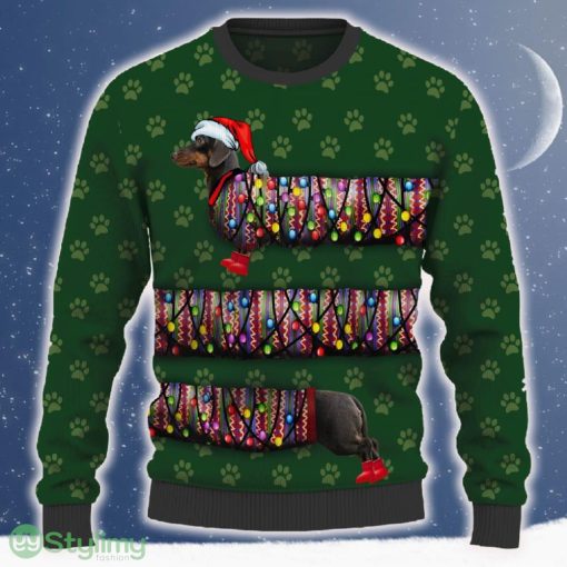 Black Dachshund Ugly Christmas Sweater 2023 Trending Hot Pattern For Fans Gift