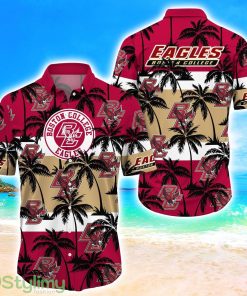 Boston College Eagles Tropical Palm Tree Trending Summer Aloha Hawaiian Shirt Product Photo 1