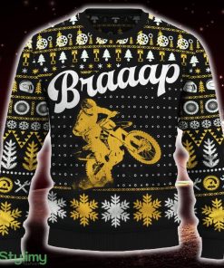Braaap FS 450 Motorcross Snowflakes Ugly Christmas 3D Sweater Gift For Fans - Braaap FS 450 Ugly Christmas Sweater_ 1