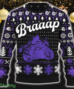 Braaap YZF-R1 Motorcross Knitted Xmas Sweater New AOP Gift Holidays - Braaap YZF-R1 Christmas Sweater_ 1
