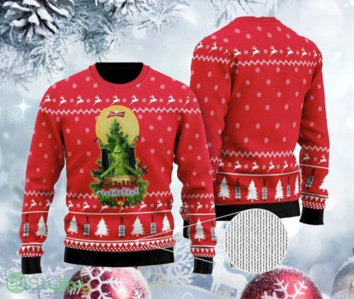 Budweiser Grinch Snow Budweiser Grinch Ugly Christmas Pattern Christmas Gift for Family - Budweiser Grinch Snow Budweiser Grinch Ugly Christmas Pattern Christmas Gift for Family