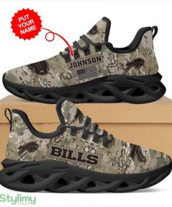 Buffalo Bills Us Army Military Rank Design Camouflage Custom Name Max Soul Sneakers For Men Womenfootball Fans - 241223-080129