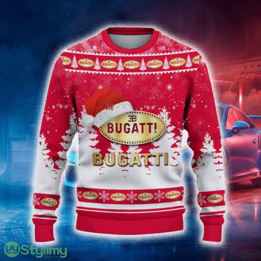 Bugati Ugly Christmas Sweater Tree Santa Hat Car For Fans Gift Familys Holidays - Bugati Ugly Christmas Sweater_2
