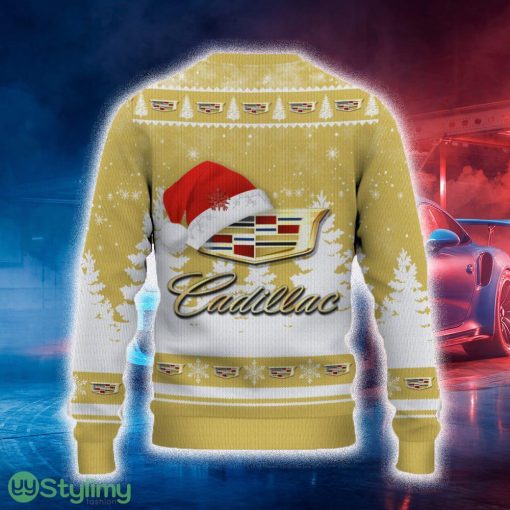 Cadillac Ugly Christmas Sweater Tree Santa Hat Car For Fans Gift Familys Holidays - Cadillac Ugly Christmas Sweater_3