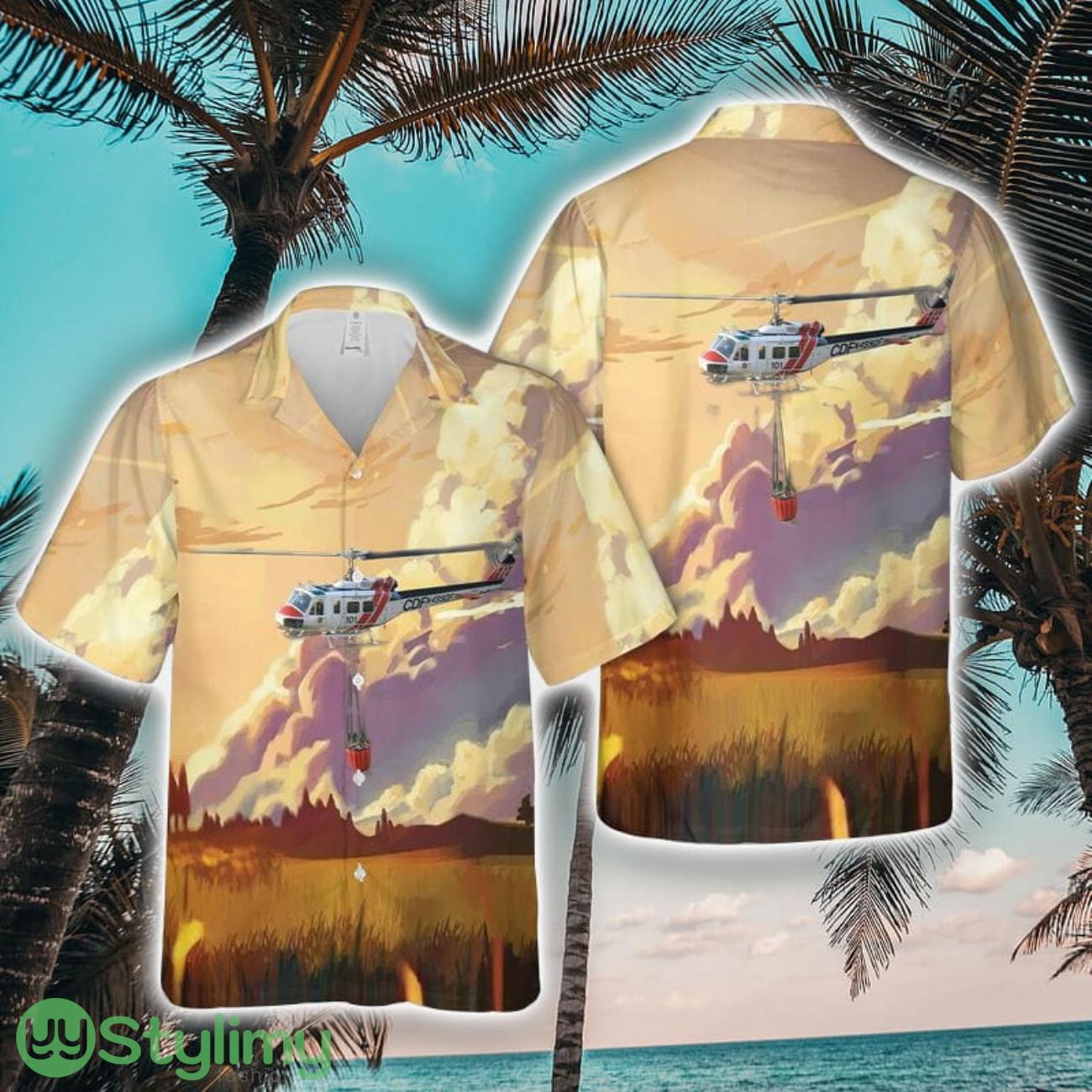 Cal Fire Helicopters 101 Bell UH-1V Iroquois (N499DF) 3D Hawaiian Shirt Summer Time Holiday Gift For Men And Women 2 Cal Fire Helicopters 101 Bell UH-1V Iroquois (N499DF) 3D Hawaiian Shirt Summer Time Holiday Gift For Men And Women Product Photo 1
