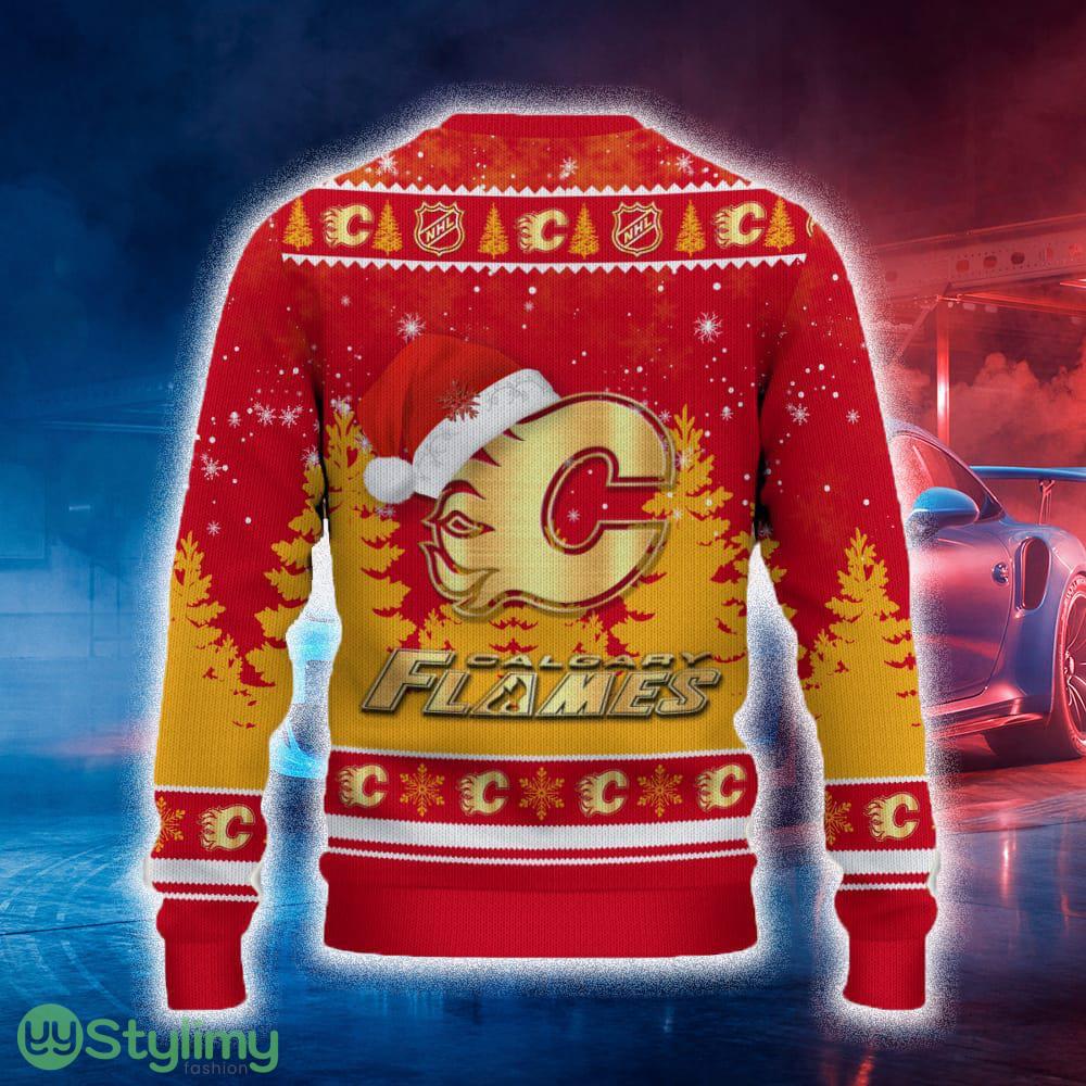 Calgary Flames Ugly Christmas Sweater Tree Santa Hat Car For Fans Gift Familys Holidays 2 Calgary Flames Ugly Christmas Sweater Tree Santa Hat Car For Fans Gift Familys Holidays - Calgary Flames Ugly Christmas Sweater_3