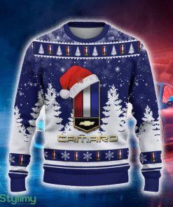 Chevrolet Camaro Ugly Christmas Sweater Tree Santa Hat Car For Fans Gift Familys Holidays - Chevrolet Camaro Ugly Christmas Sweater_2