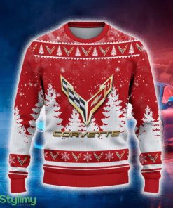 Chevrolet Corvette Ugly Christmas Sweater Tree Santa Hat Car For Fans Gift Familys Holidays - Chevrolet Corvette Ugly Christmas Sweater_2