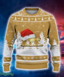 Chevrolet Silverado Ugly Christmas Sweater Tree Santa Hat Car For Fans Gift Familys Holidays - Chevrolet Silverado Ugly Christmas Sweater_2