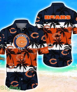 Chicago Bears Tropical Palm Tree Trending Summer Aloha Hawaiian Shirt Product Photo 1