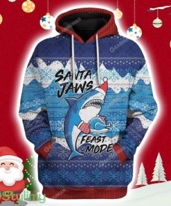 Christmas Shark Custom Hoodie 3D All Over Print Product Photo 1