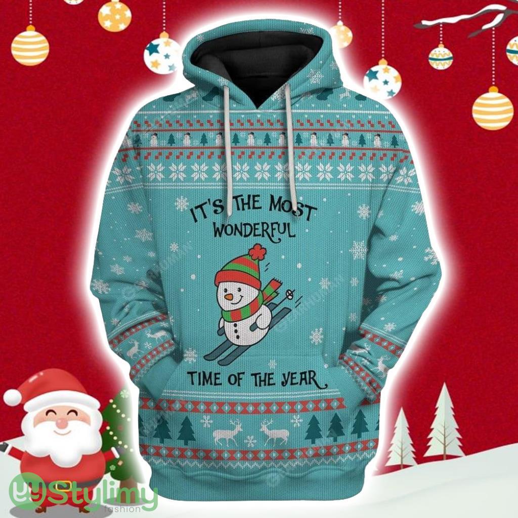 Christmas Snowman Ski Hoodie 3D All Over Print 6 Christmas Snowman Ski Hoodie 3D All Over Print Product Photo 1