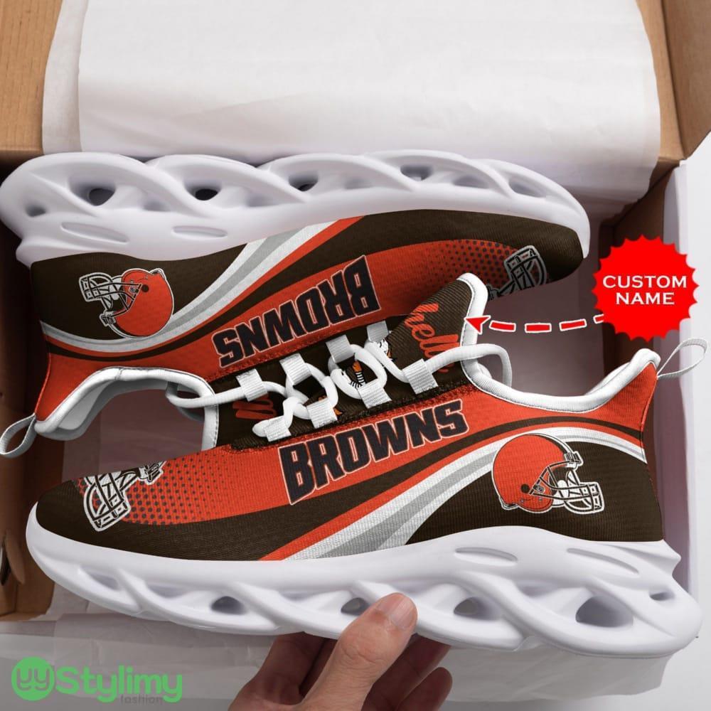 Cleveland Browns Custom Name Max Soul Sneakers For Men Women 3 Cleveland Browns Custom Name Max Soul Sneakers For Men Women - Cleveland Browns Max Soul Sneakers Running Sports Shoes_4