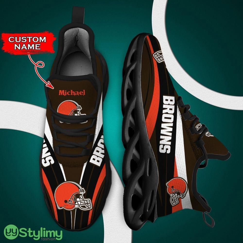 Cleveland Browns Max Soul Shoes Luxury Custom Name 2 Cleveland Browns Max Soul Shoes Luxury Custom Name - Cleveland Browns Max Soul Shoes_2