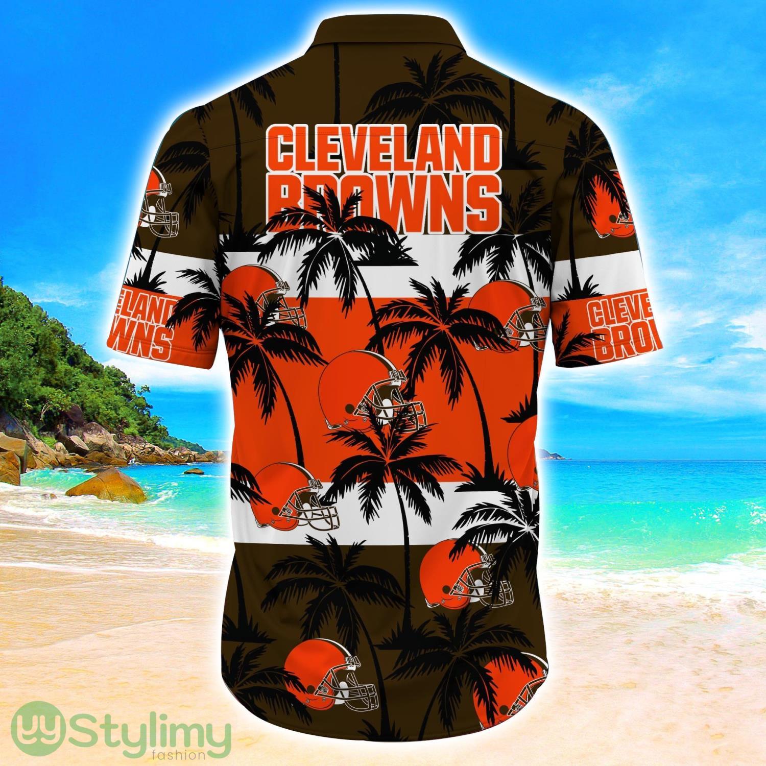 Cleveland Browns Tropical Palm Tree Trending Summer Aloha Hawaiian Shirt 3 Cleveland Browns Tropical Palm Tree Trending Summer Aloha Hawaiian Shirt Product Photo 3