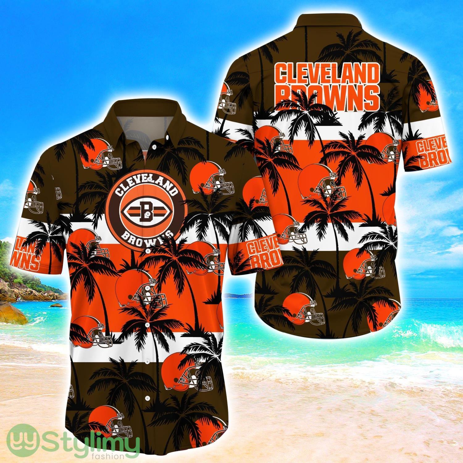 Cleveland Browns Tropical Palm Tree Trending Summer Aloha Hawaiian Shirt 4 Cleveland Browns Tropical Palm Tree Trending Summer Aloha Hawaiian Shirt Product Photo 1