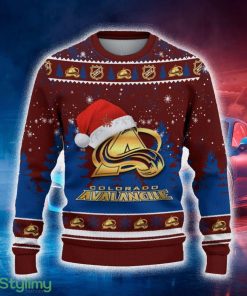 Colorado Avalanche Ugly Christmas Sweater Tree Santa Hat Car For Fans Gift Familys Holidays - Colorado Avalanche Ugly Christmas Sweater_2