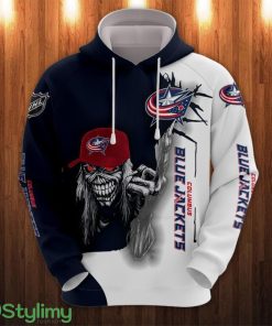 Columbus Blue Jackets Skull 3D All Over printed Hoodie For Men And Women Product Photo 1