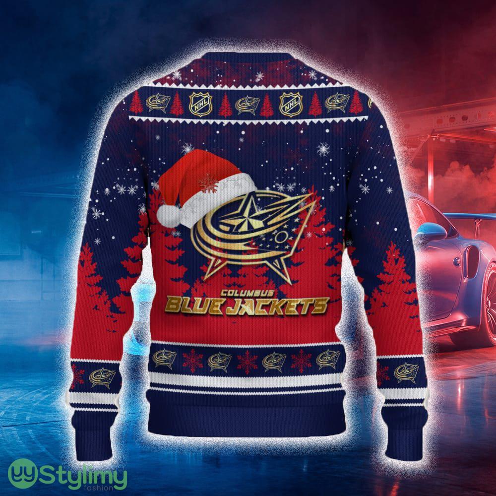 Columbus Blue Jackets Ugly Christmas Sweater Tree Santa Hat Car For Fans Gift Familys Holidays 2 Columbus Blue Jackets Ugly Christmas Sweater Tree Santa Hat Car For Fans Gift Familys Holidays - Columbus Blue Jackets Ugly Christmas Sweater_3
