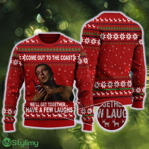 Come Out To The Coast 3D All Over Printed 80s Character Ugly Christmas Sweater Gift For Men Women - Come Out To The Coast 3D All Over Printed 80s Character Ugly Christmas Sweater Gift For Men Women